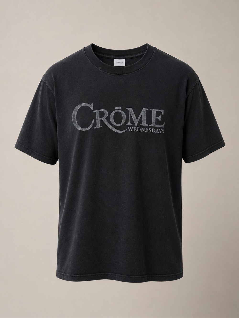 Crome Wednesdays Graphic Tee Black Mens Medium Gorpcore Streetwear Shirt Y2K